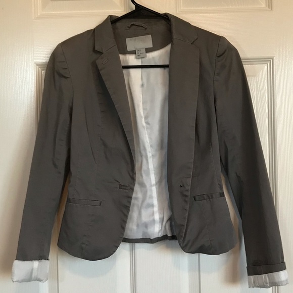 Grey Fitted Blazer - Picture 1 of 7
